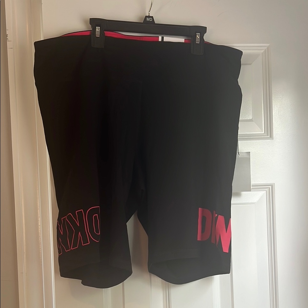 DKNY Black and Hot Pink Athletic Shorts
